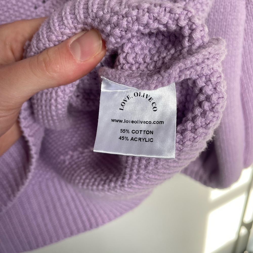 Love Olive Co Lilac Sweater